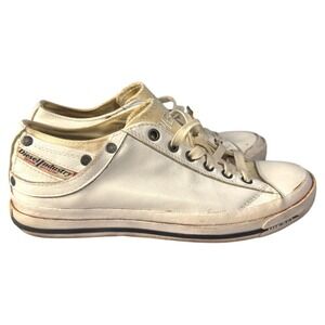 DIESEL‎ EXPOSURE IV LOW W White Leather Sneakers Casual Shoes US 8.5 EUR 39